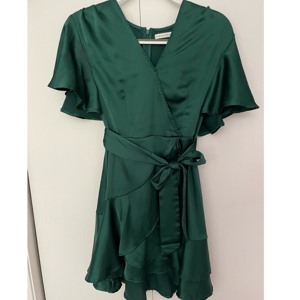 Hello Molly Green Mini Dress